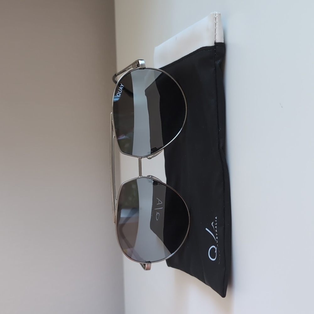 Quay Australia Silver Round Sunglasses